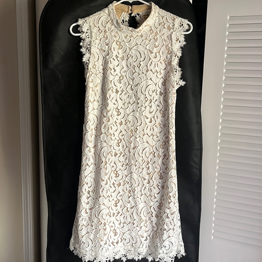 White Lace Dress | Open Back